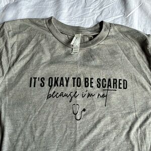 Bella+Canvas XS long sleeve shirt stethoscope motif